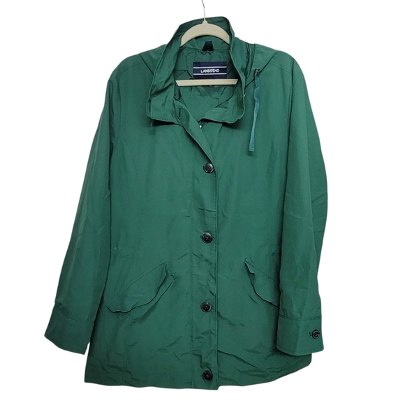 Lands End Women's Storm Raker Jacket Fresh Spruce - Picture 4 of 10